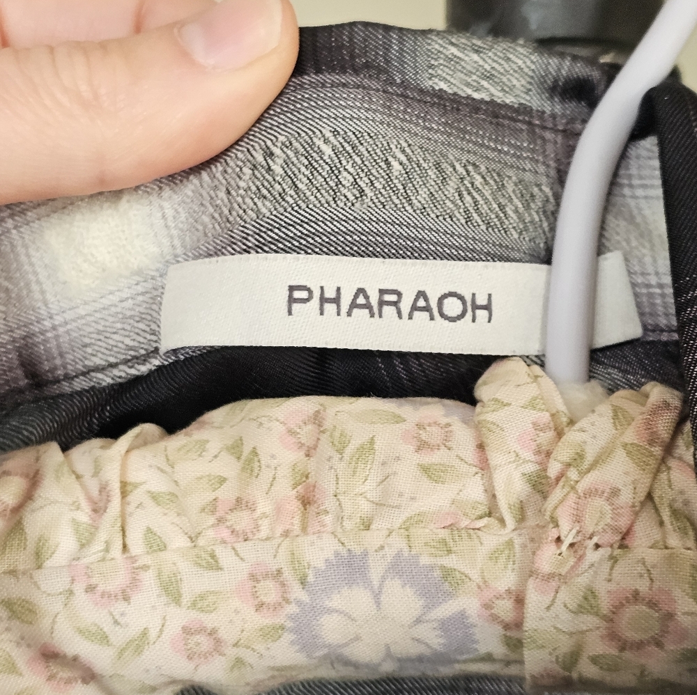 PHARAOH Black and White Plaid Button Down Maxi Dress - Picture 6 of 7